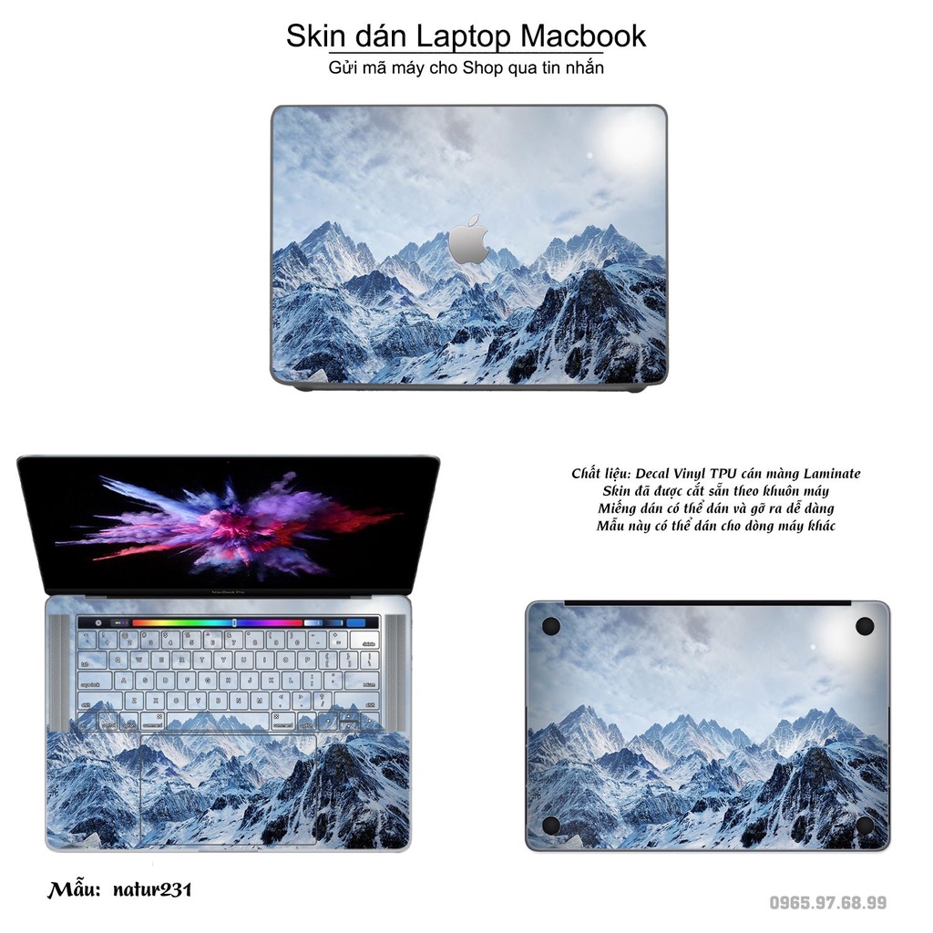 Skin dán Macbook mẫu thiên nhiên (đã cắt sẵn, inbox mã máy cho shop)