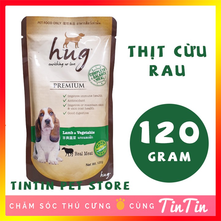 Pate Dinh Dưỡng Cho Chó HUG Cho Chó Gói 120 Gram