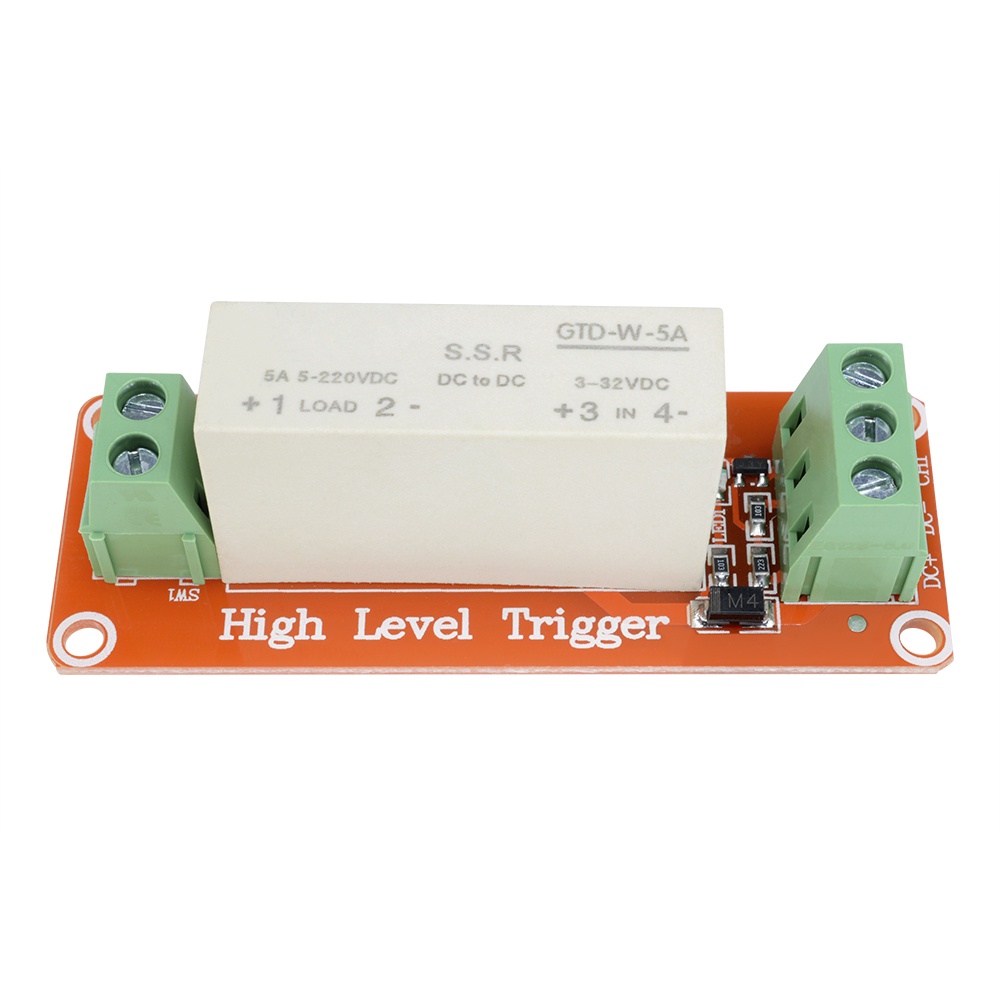 DIYMORE Rơ le trạng thái rắn D3-32V DC 1 kênh SSR 5A 5V 12V chuyên dụng cho Arduino