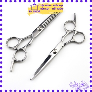 🔥 [BỘ 2 CHIẾC] Kéo cắt và tỉa tóc 6inch Cao cấp (Trắng)
