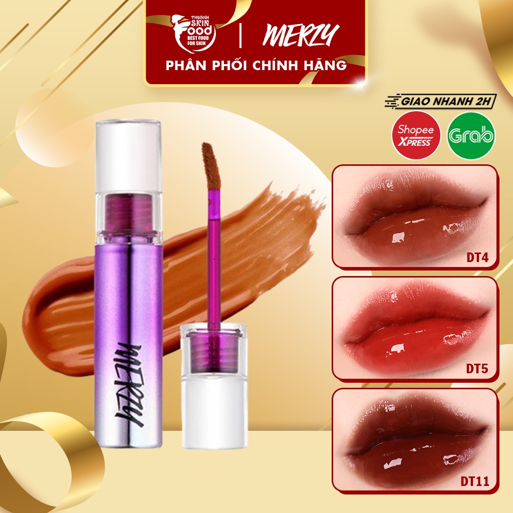 Son Tint Bóng Siêu Lì, Cho Môi Căng Mọng Hàn Quốc Merzy Aurora Dewy Tint 5.5g (DT4, DT5, DT11)