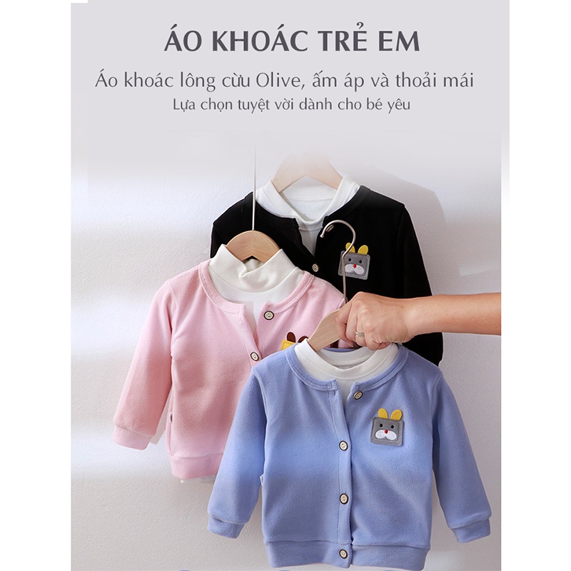 Áo khoác mỏng mềm cho bé gái, bé trai 0-3 tuổi dễ thương, áo cadigan phong cách Hàn Quốc HOT