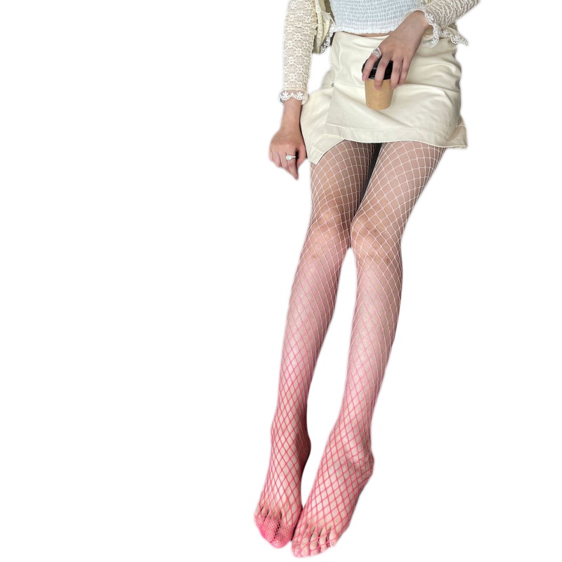 Xiangbao Quần Tất Lưới Dáng Dài Đính Kim Cương Giả Gợi Cảm Lưng Cao Cho Nữ