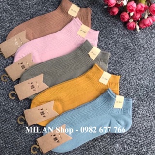 Combo 5 đôi Tất dệt kim xuất khẩu cotton nhiều kiểu