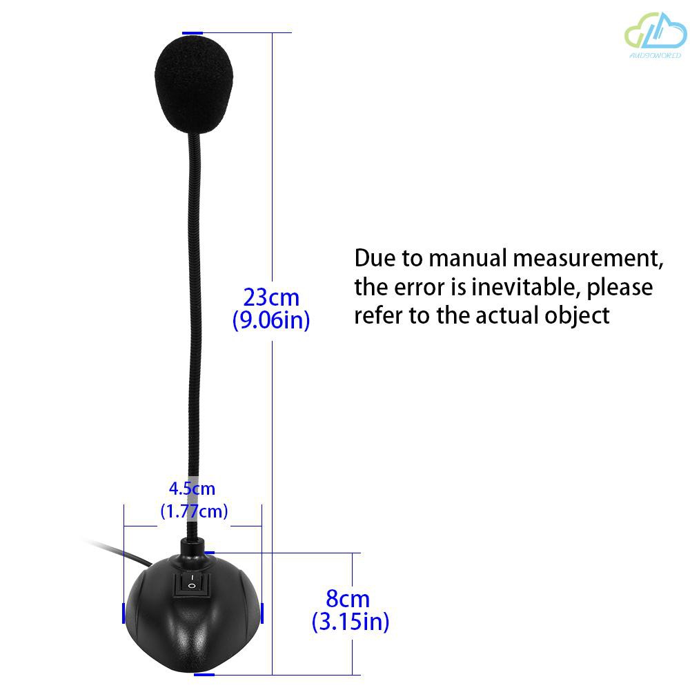 Micro Để Bàn Có Dây Đầu Cắm 3.5mm Cho Máy Tính