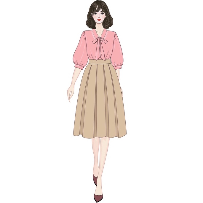 Chân váy xếp ly dài dáng xòe midi qua gối CHUU CV5005 | BigBuy360 - bigbuy360.vn