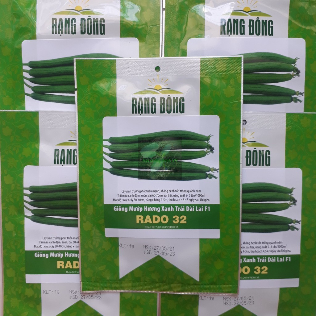 [Seeds] Hạt giống mướp hương xanh trái dài lai f1 Rado, đóng gói 1gr (khoảng 10 hạt)