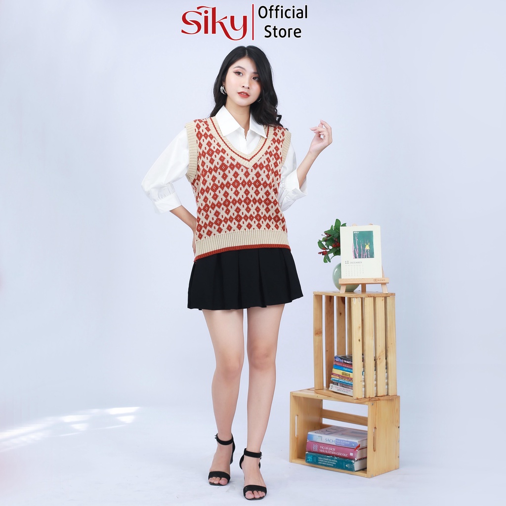 Áo gile len mỏng thổ cẩm siêu xinh - SIKY L01
