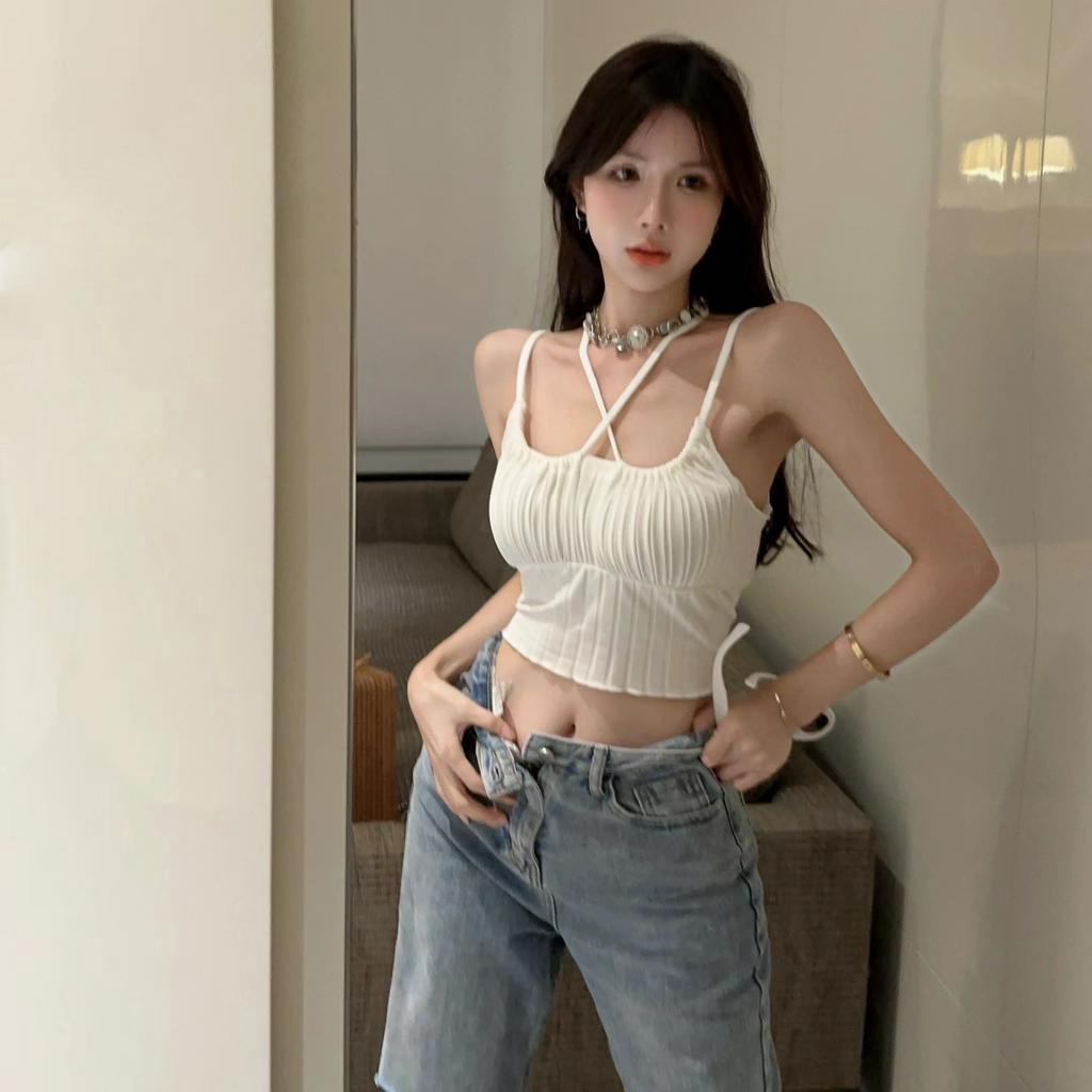 QADCOL Áo Croptop Trễ Vai Màu Trơn Phong Cách Pháp Thời Trang Mùa Hè Quyến Rũ Cho Nữ