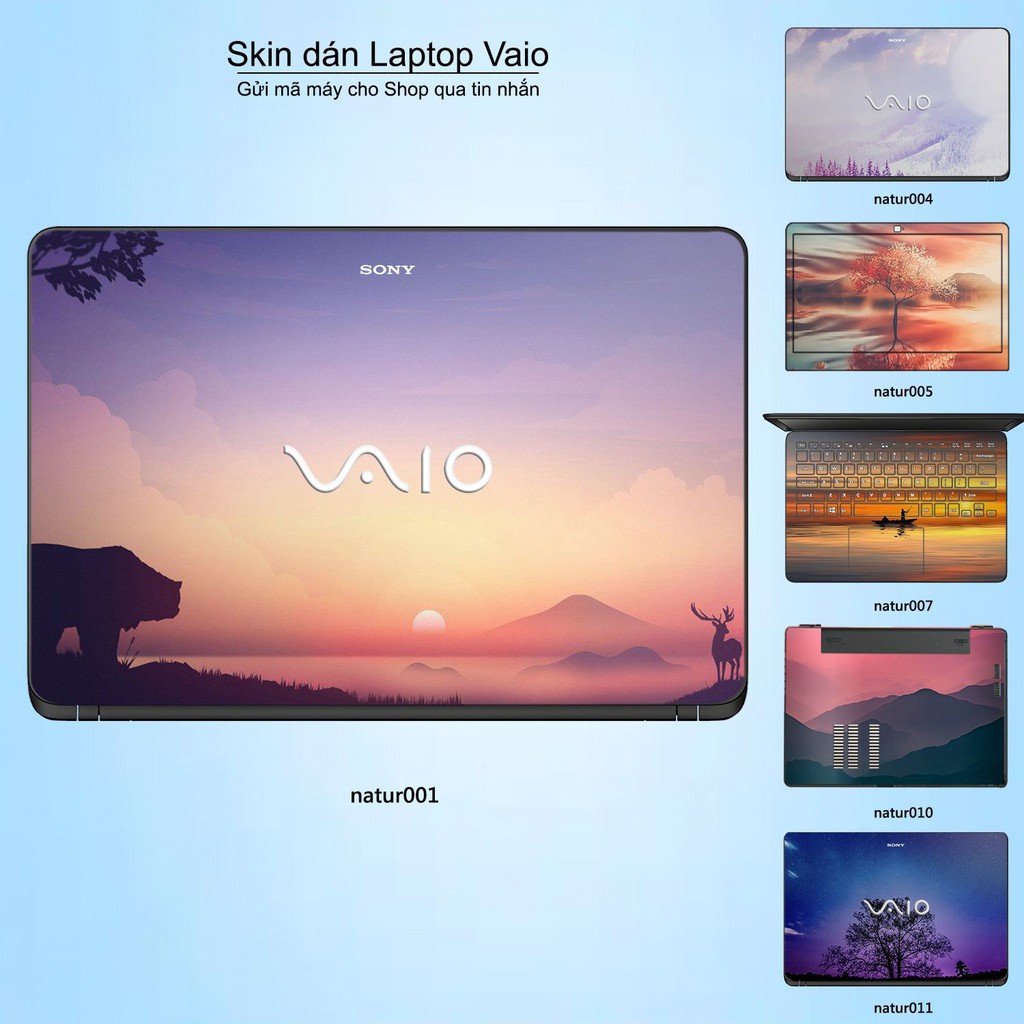Skin dán Laptop Sony Vaio in hình thiên nhiên (inbox mã máy cho Shop)