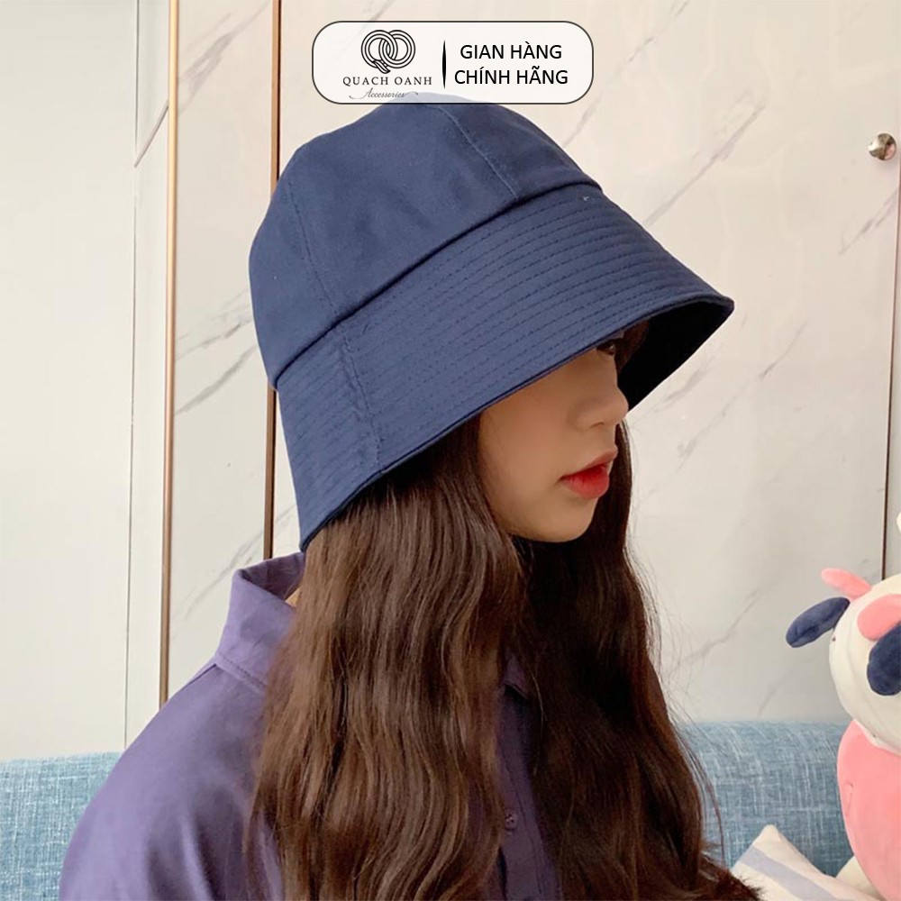 Mũ nón bucket QO ACCESSORIES cụp tai bèo trơn nam nữ MU52