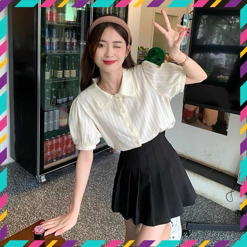 Áo sơ mi cổ đức, Áo sơ mi tay bồng, áo kiểu tiểu thư MSP88609 | BigBuy360 - bigbuy360.vn