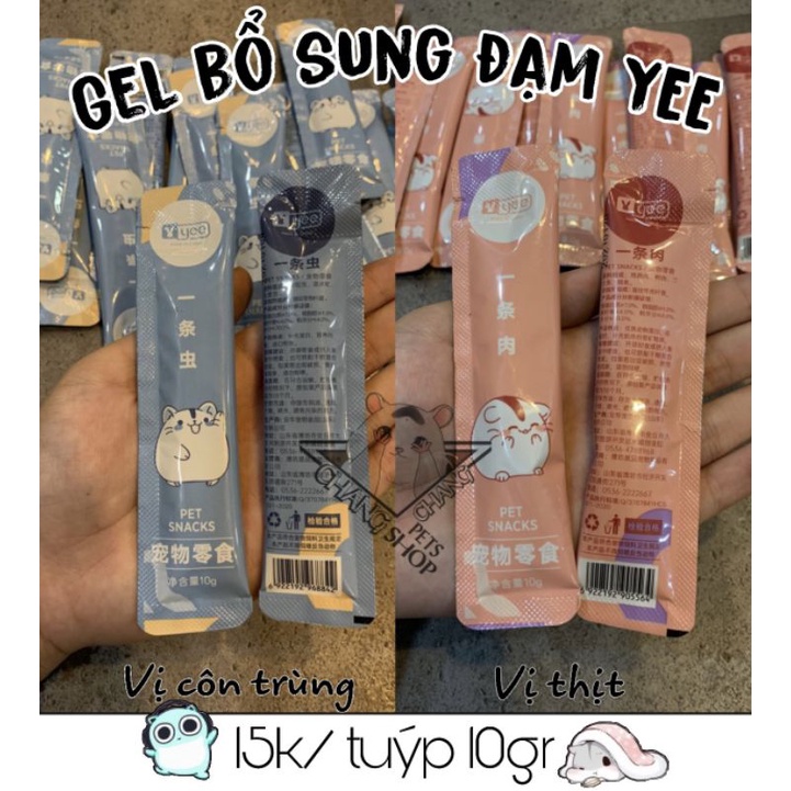 [tuýp 10gr/15k] 1tuýp gel YEE bổ sung đạm vị côn trùng &amp; thịt dành cho hamster