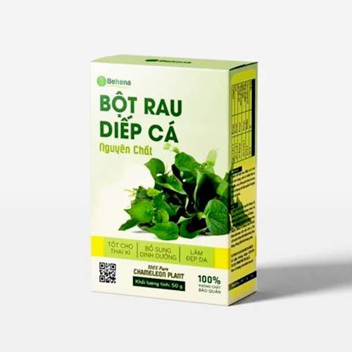 Bột diếp cá Behena sấy lạnh nguyên chất 100% - Hộp 50g - Bột rau củ Organic mờ thâm hết mụn sáng da, đánh tan bệnh trĩ | BigBuy360 - bigbuy360.vn