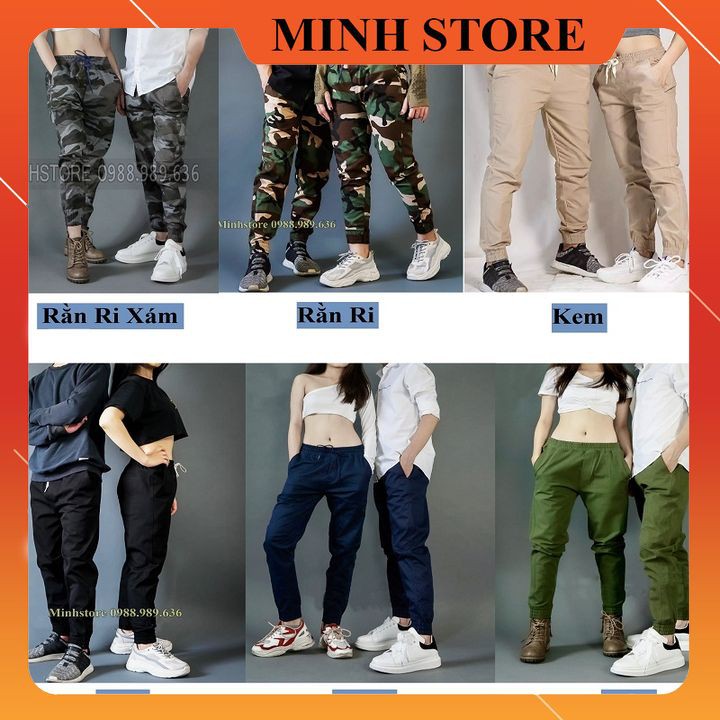Quần Jogger Kaki Rằn Ri - Chất liệu vải  mềm mịn, dày dặn, mặc cực thoải mái - Minhstore66