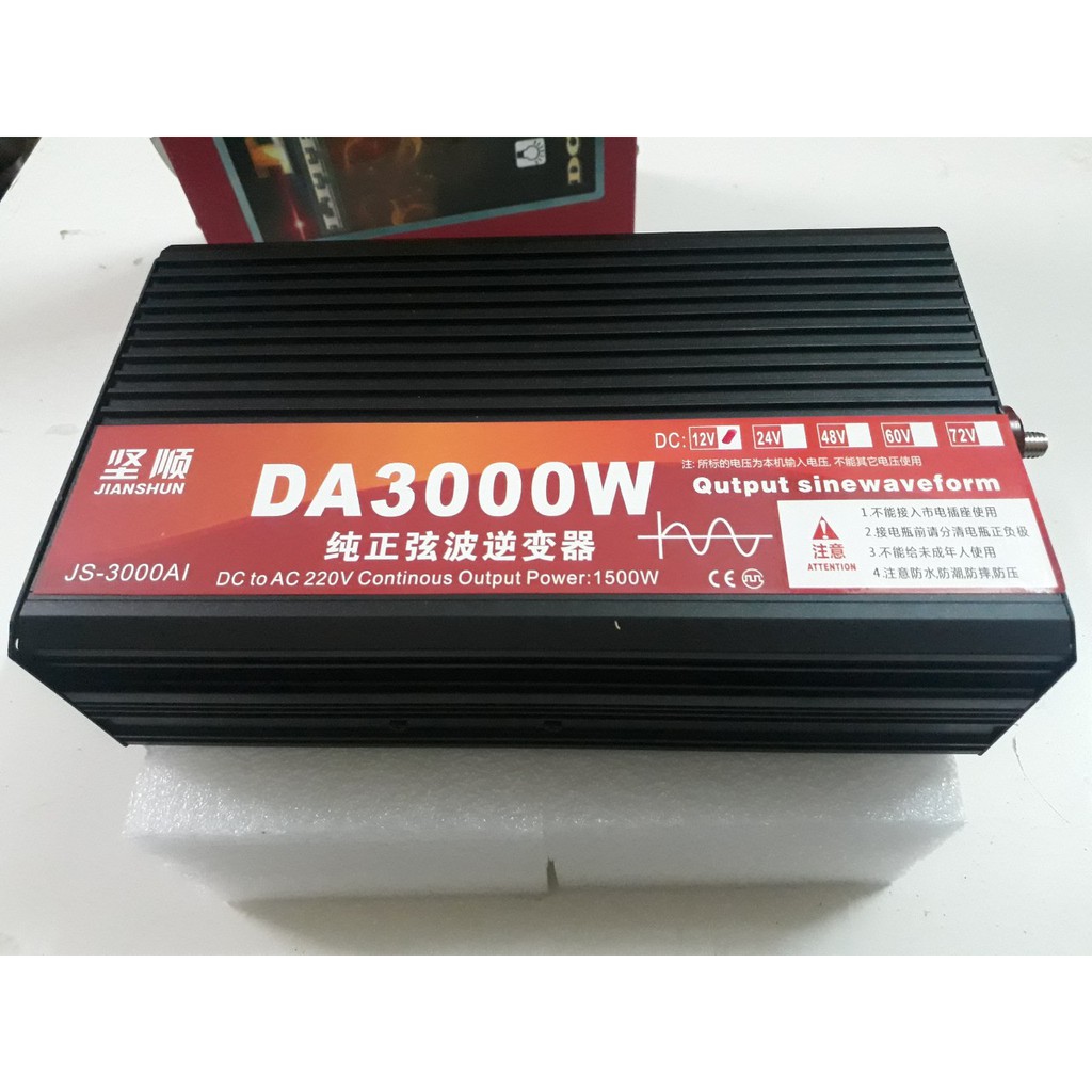 Bộ kich điện inverter 12V 24V 3000W Sóng Sin Chuẩn