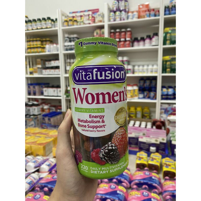 Kẹo dẻo bổ sung vitamin cho Phụ nữ của Mỹ Vitafusion Women’s Multivitamin 220 viên  - Date 7/2022