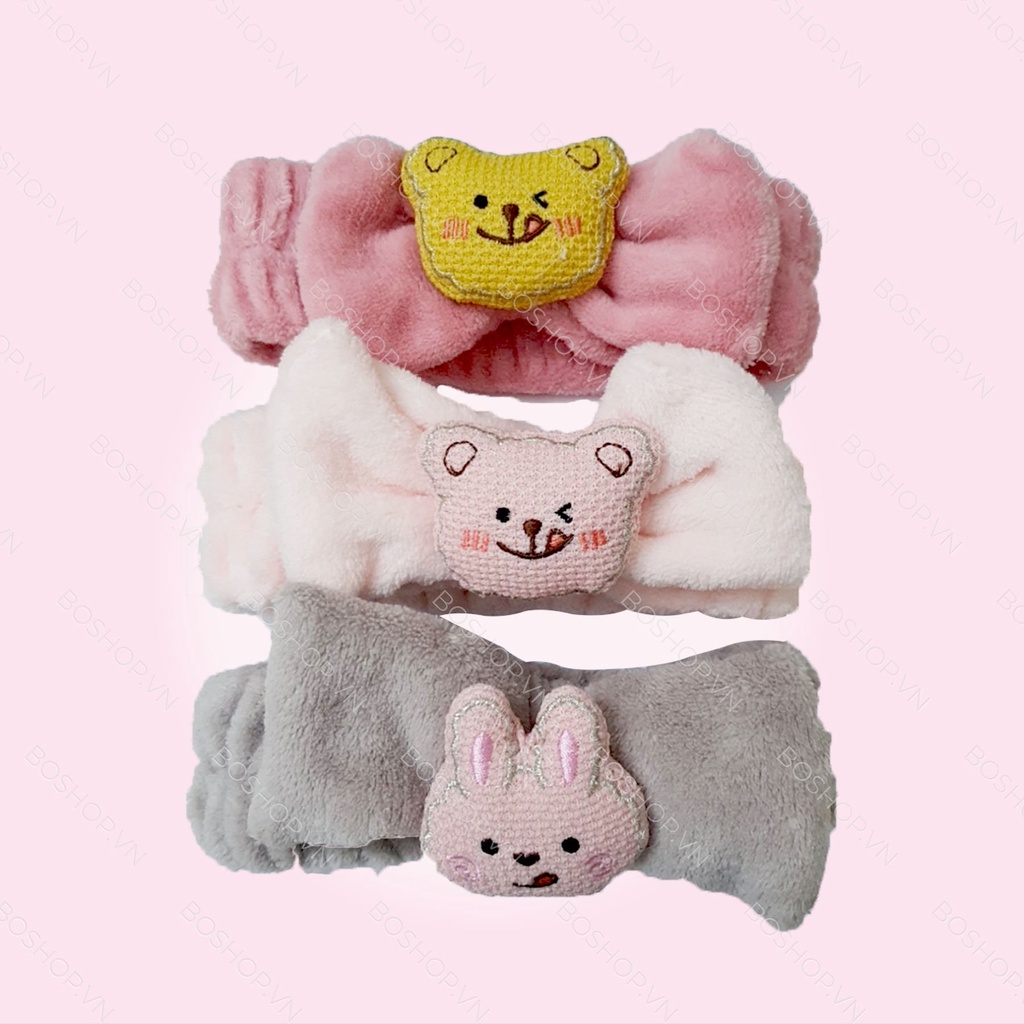 Băng Đô Cài Tóc Rửa Mặt Lông Mềm Giao Ngẫu Nhiên