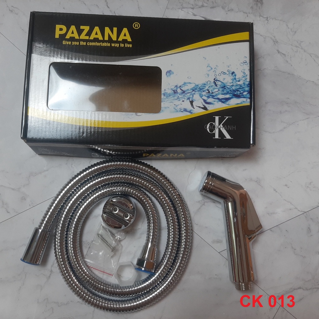 Bộ vòi xịt vệ sinh cao cấp CK01 PAZANA- đầu xịt đồng to