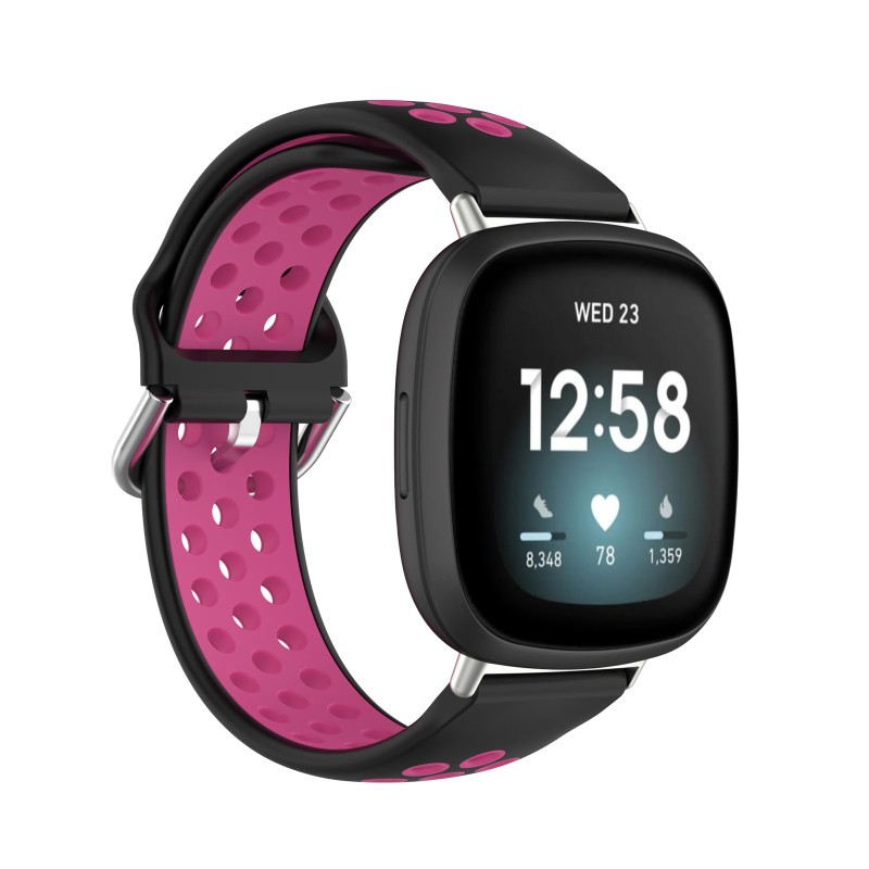 Dây Đeo Thay Thế Chất Liệu Silicon Màu Trơn Cho Fitbit Versa 3