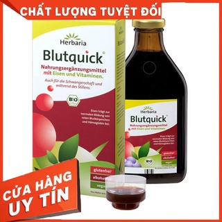 Herbaria Blutquick siro bổ sung sắt hữu cơ 250ml-500ml