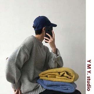 Áo len cổ tròn dáng ôm nhẹ thời trang cho nam và nữ