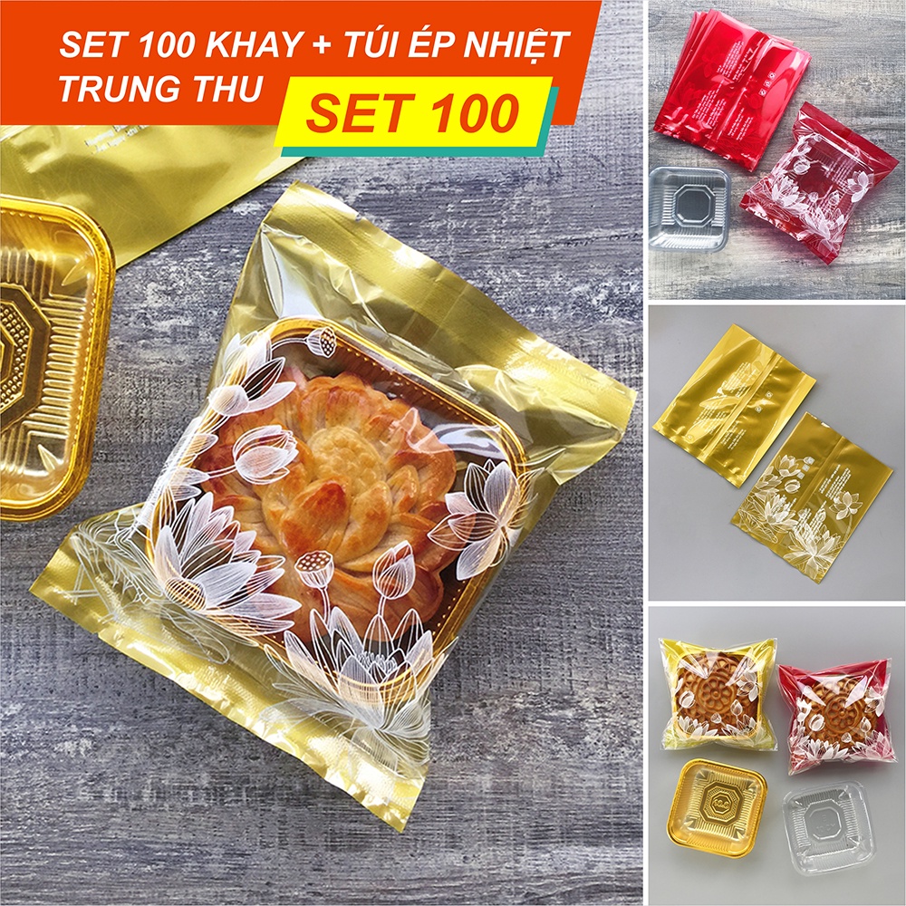 Túi Trung Thu Ép - Set 100 Khay Túi - Mẫu Hot 2022 [Gold Pack Viet Nam]