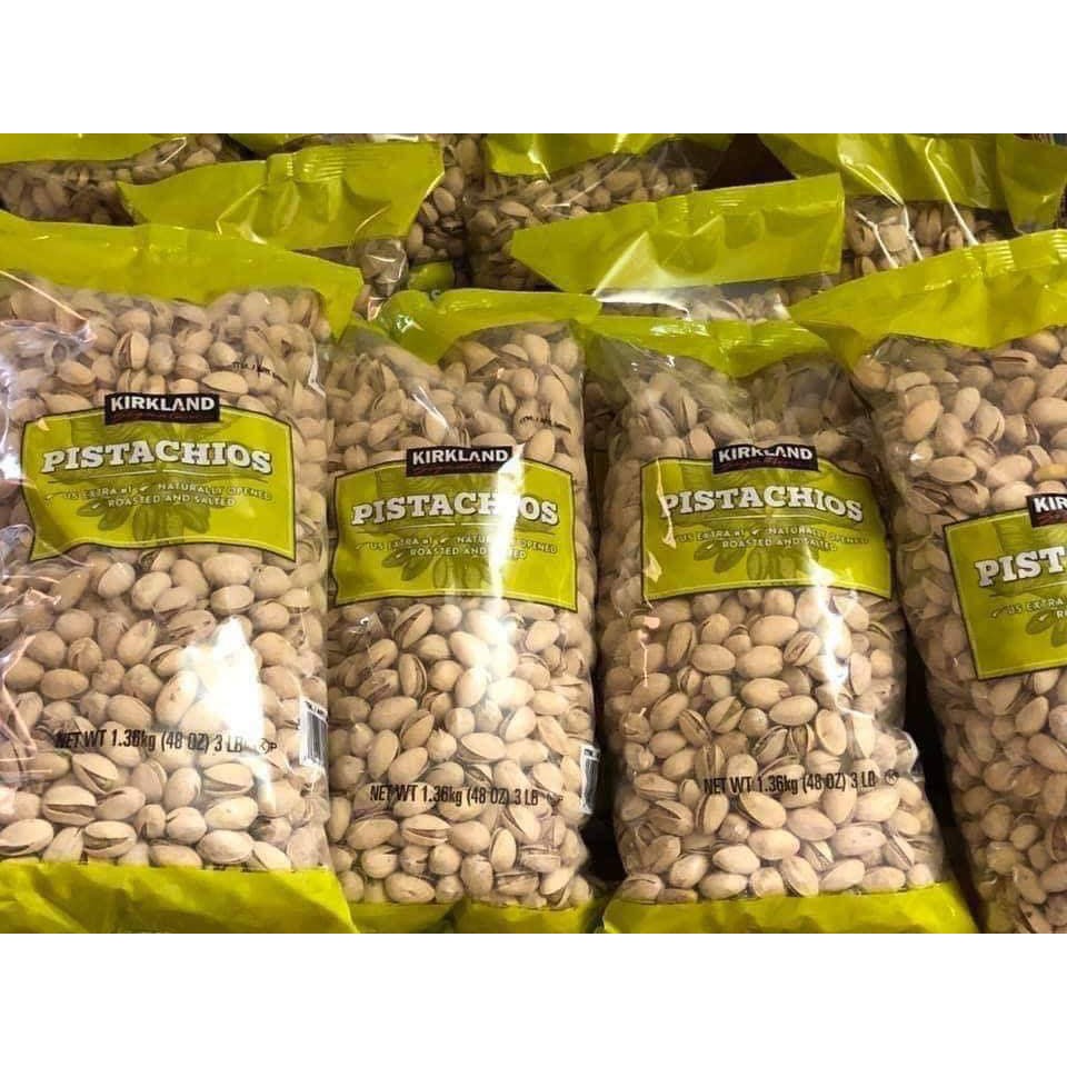 Hạt dẻ cười Kirkland Pistachios 1,36kg của Mỹ - Hạt dẻ cười rang muối, vị ngon tự nhiên, đảm bảo chất lượng