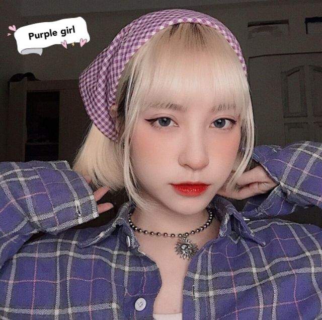 Bandana ảnh thật họa tiết Gingham cực cá tính - Khăn vải đa năng làm áo top, turban, headband,...hottrend