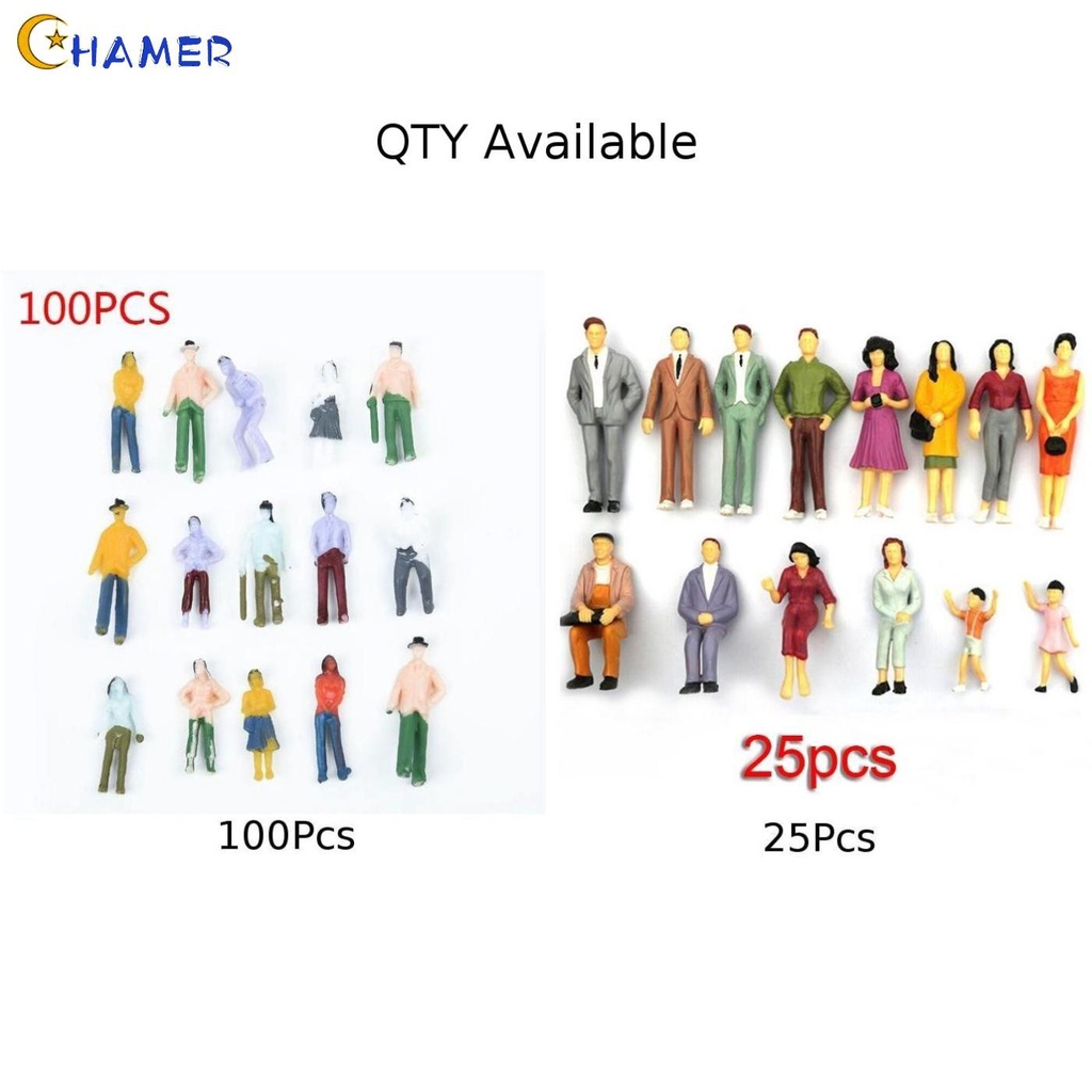 Set 25 / 100 Mô Hình Người Mini Trang Trí Tiểu Cảnh