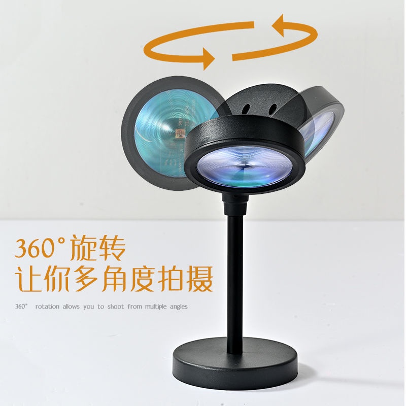 Đèn Chiếu Hình Trang Trí Ánh Sáng Mặt Trời Lặn Biển Nhỏ Gọn Nhẹ Cân Bằng Khung Ảnh Sau Khi Đi Nắng