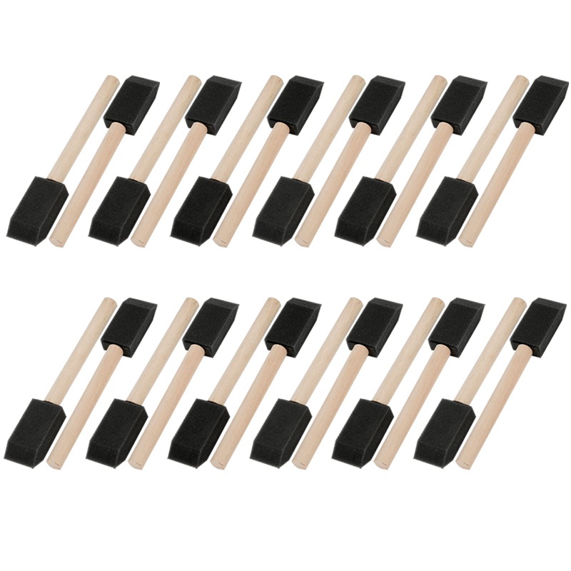 Bộ 24 Cọ Xốp 1 Inch Vẽ Tranh Có Tay Cầm Bằng Xốp Nhẹ Và Bền