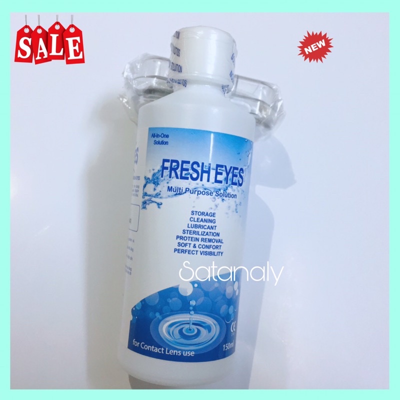 [Yêu thích] Nước ngâm Lens chuyên dụng Fresh Eyes 150ml (1 chai)