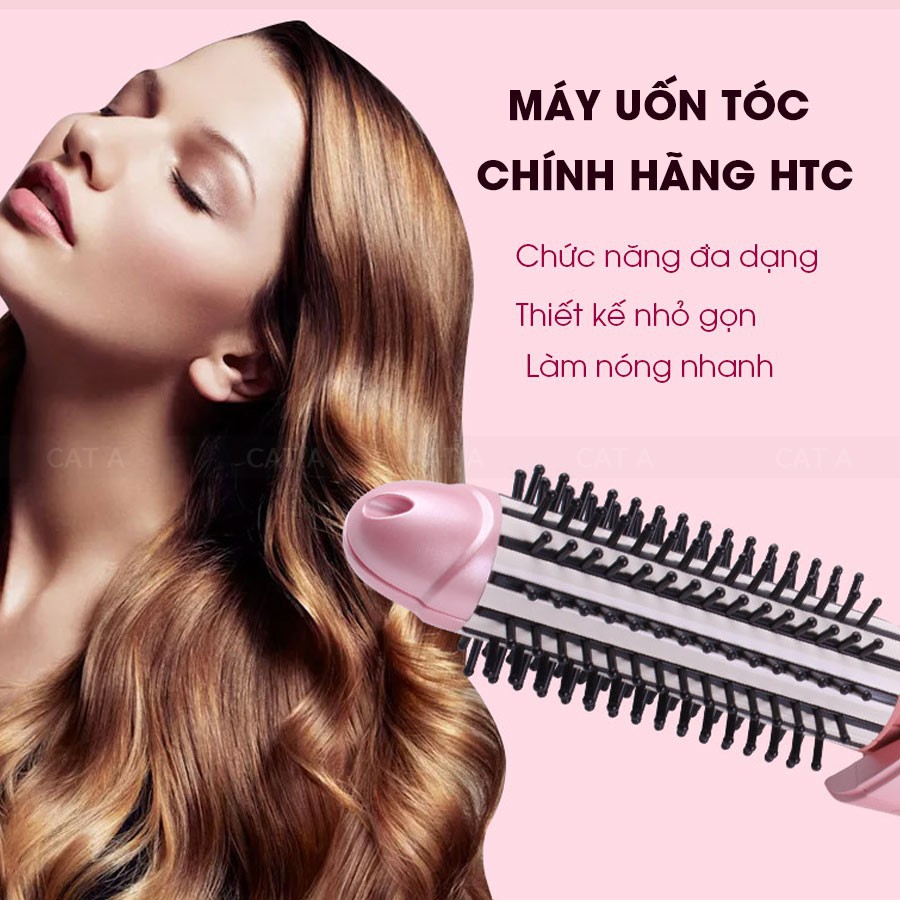 CHÍNH HÃNGMÁY UỐN, DUỖI,  ÉP TÓC HTC 2IN1- JK7036 - Là thẳng tóc,Uốn tóc không gây gãy tóc, tạo Kiểu, làm đẹp