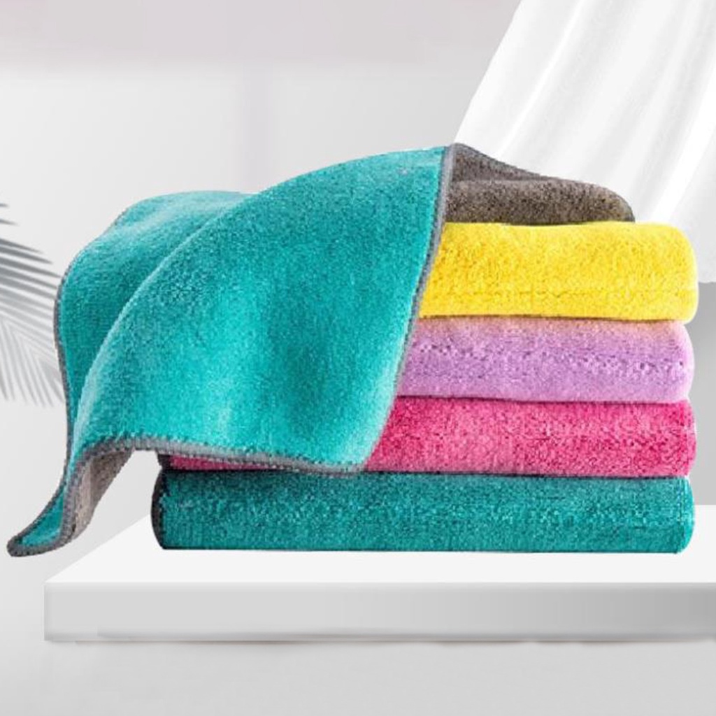 Khăn lau chén dĩa bằng sợi microfiber hình tròn có thể giặt sạch