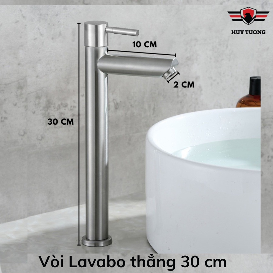 Đầu vòi nước Lavabo CONA cao cấp, thiết kế ống điếu cong chất liệu inox SUS 304, chống ăn mòn và chống gỉ - HUY TUONG