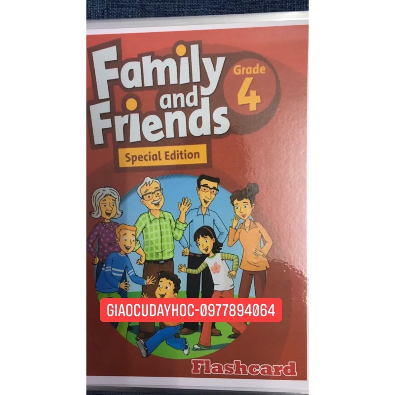 FLASHCARDs  Tiếng Anh Family and Friends  special  grade 4 phiên bản tỉnh- ép plastics bền đẹp