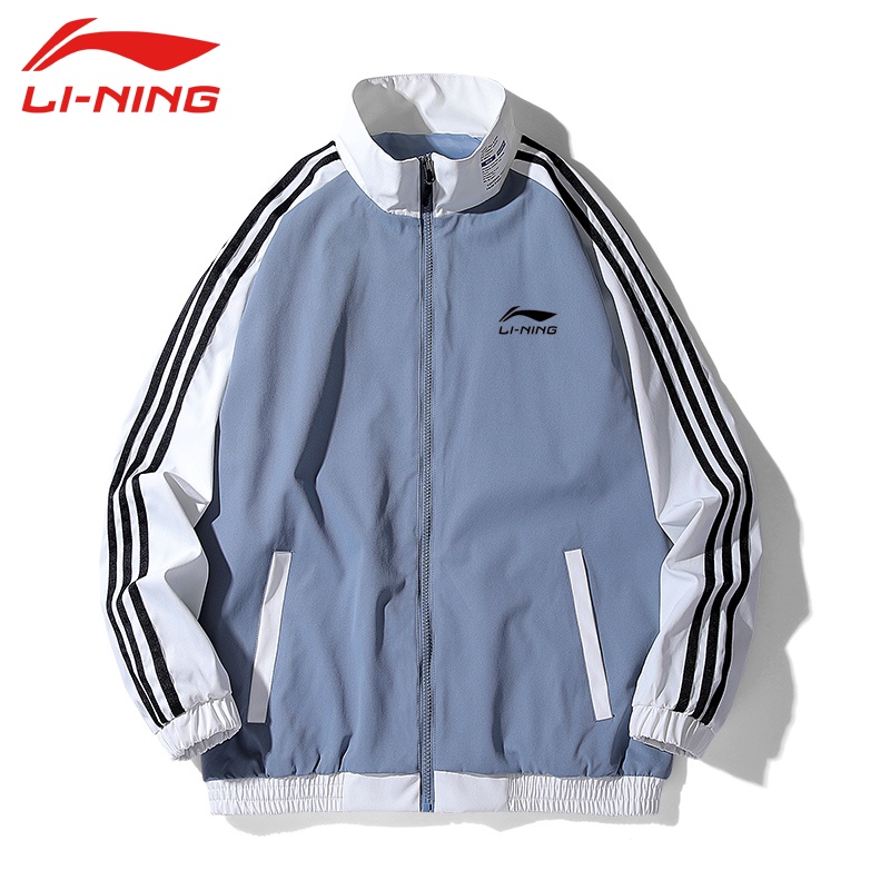 Li Ning Áo Khoác Bóng Chày Phong Cách Hàn Quốc Size M-4Xl Cho Nam Áo Khoác đôi Bộ đồ Bóng Chày
