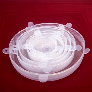 Set 6 Nắp bọc thực phẩm bằng silicon