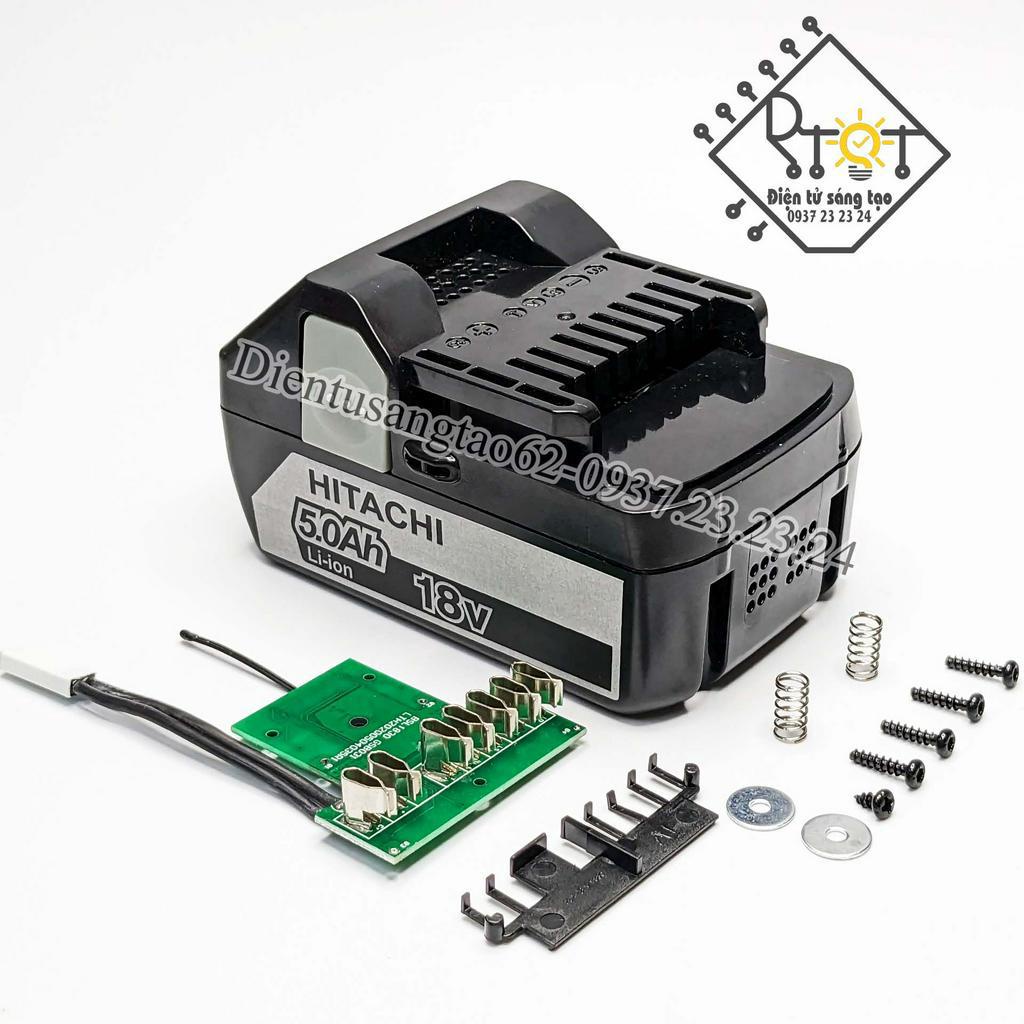 Vỏ, mạch pin Hitachi 18v 5Ah zin, nhận sạc zin