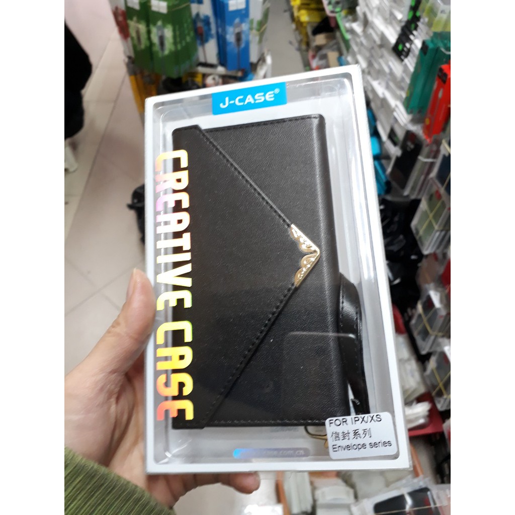 Ốp lưng J-Case dạng ví kiêm giá đỡ siêu tiện cho iphone X/Xs