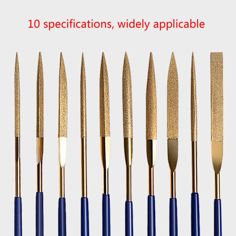 Set 10 Cây Dũa Móng Tay Mini Mạ Titan