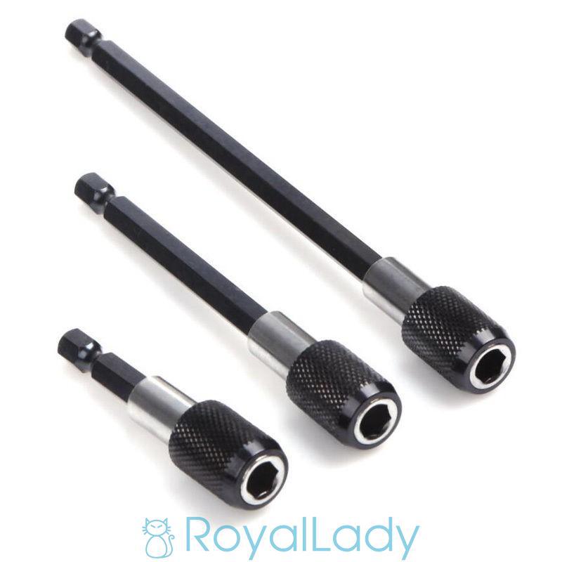 3 thanh nối đầu khoan giúp mở ốc vít 6 cạnh 1/4 in