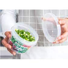 Hộp nhựa đựng thực phẩm 2 lớp 500ml dáng tròn Nakaya NHẬT BẢN
