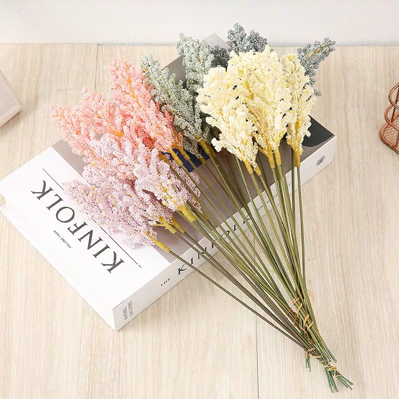 Lọ Hoa Bằng Thủy Tinh Trong Suốt Kèm Giá Đỡ Kim Loại Dùng Trang Trí Nhà Cửa/ Văn Phòng