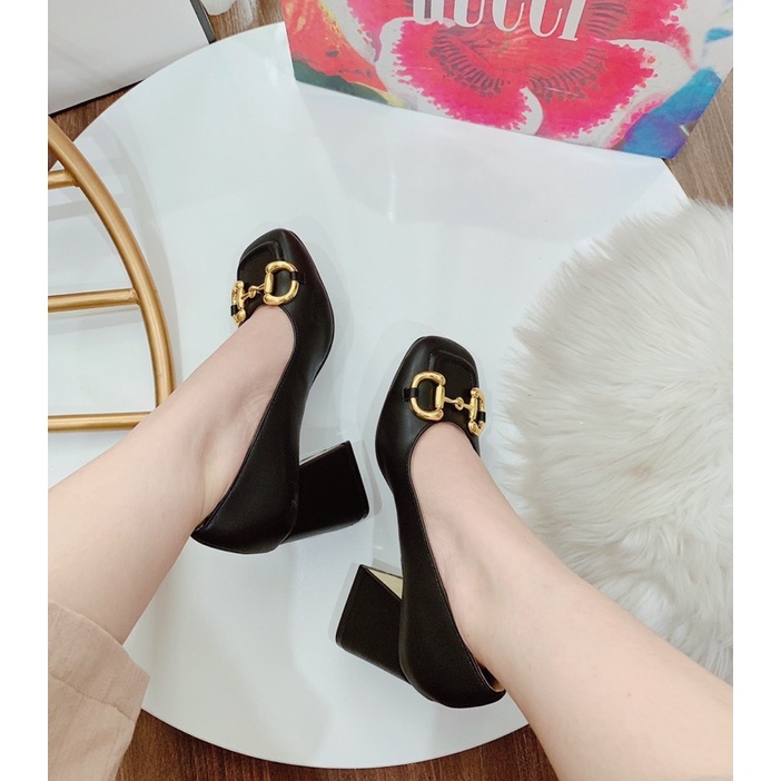 Đầm gu.cci da lò khóa vàng