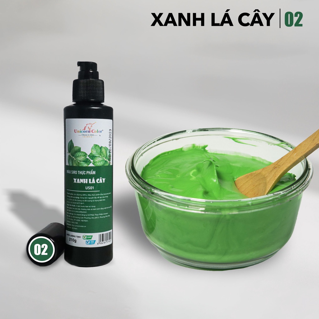 Màu Thực Phẩm Xanh Lá Cây UNICORN Không Đắng 210gr A02