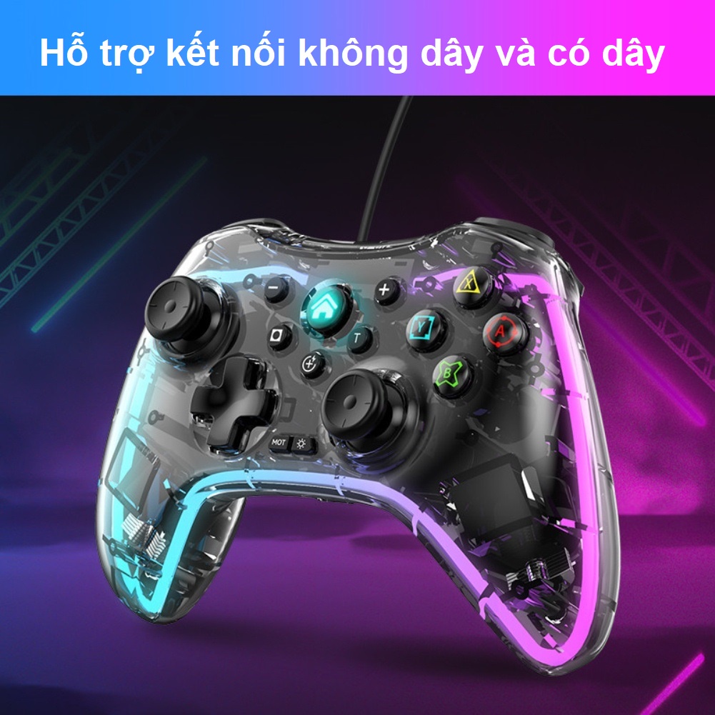 Tay Cầm Chơi Game Không Dây S03 RGB, Bluetooth Tương thích với / PS4 / PS3 / PC / IOS MFI / Android / Apple Arcade Steam
