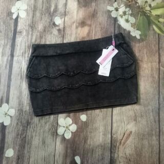 Chân váy ngắn jean ( ảnh thật)