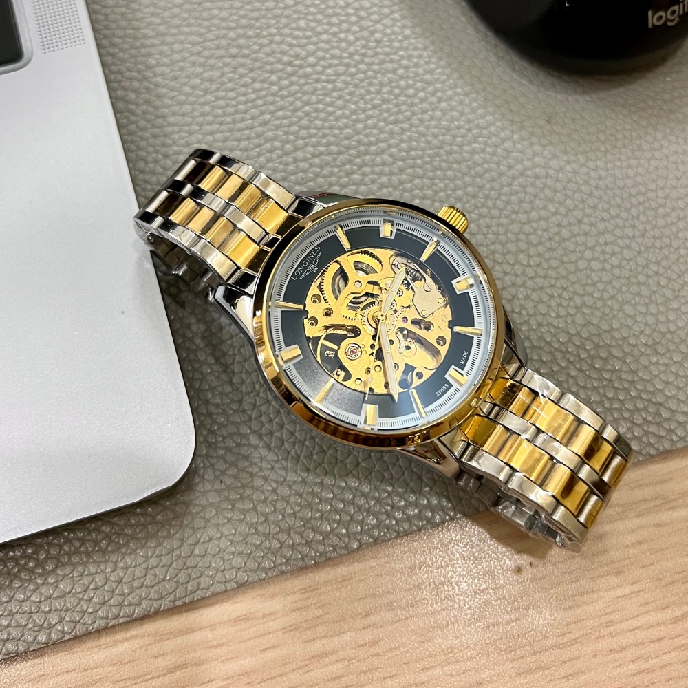Đồng Hồ Cơ Longines Nam Lộ Máy Dây Kim Loại bảo hành 24 tháng